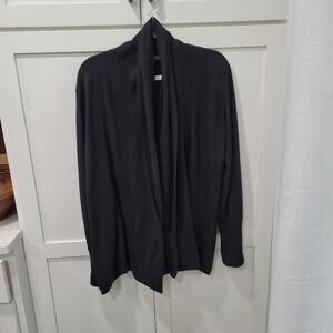 Cotton Silk Cashmere Blend Smitten Open Front Cardigan  Ribbed Cuffs Medium